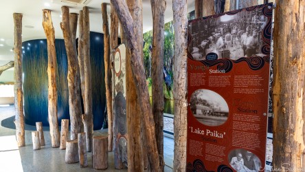 Learning about the district at the Balranald Visitor Centre. [4951]