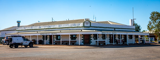 The infamous Birdsville Pub. Every visitor to this remote town surely drops in here for a drink if not a meal. [1075]