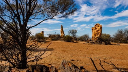 The Broken Hill Sculptures are scattered around the top of a lonely desert hill, fitting the landscape perfectly. [2693]