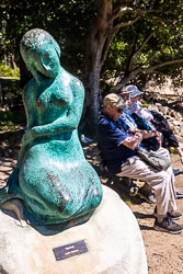 The bronze statue, Spring, by Judit Shead, awaits and afternoon ferry back to Cronulla. [6495]