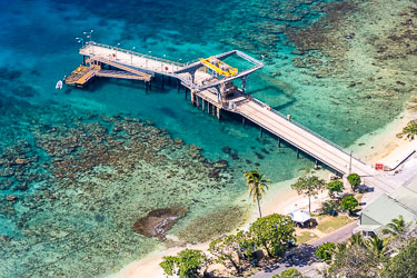 Separate to the phosphate loader is this jetty in Flying Fish Cove which is used for cargo transfers. We picnicked in that shelter, bottom right. [0078]