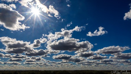 The cumulus clouds over Hay are predictors of good weather ahead. [4991]