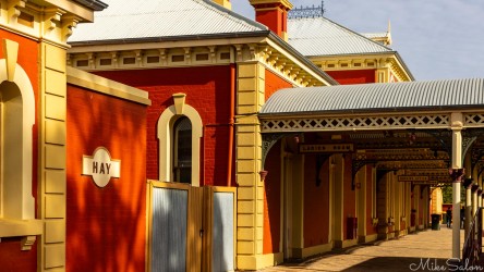 Hay Railway Station is heritage listed but sadly receives no trains. [1970]
