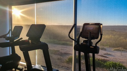 The gymnasium at SOL has great views over the desert. [0327]