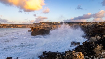 Big seas and pounding waves in a cove at SOL. [4288]