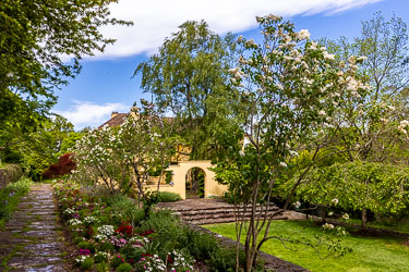 The Art Deco Van De Velde house seen from the front and through part of the garden. [6157]