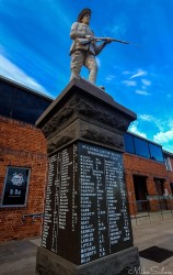 A reminder that the town’s prosperity was built on sacrifice and community spirit, not just sunshine and grapes. The saddest thing about this War Memorial at Mildura`s Workingmans Club is the sheer number of their members who died in WW1. [1915]