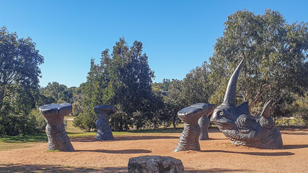 The message of this statue is that "Endangered animals will go belly up unless we do something about it". [2634]