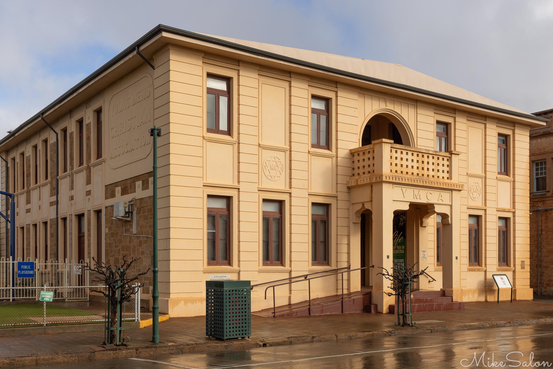 Opened in 1927, the Peterborough YMCA had accommodation for 28 young men, as well as a gymnasium and other facilities. It`s now a museum. [3165]