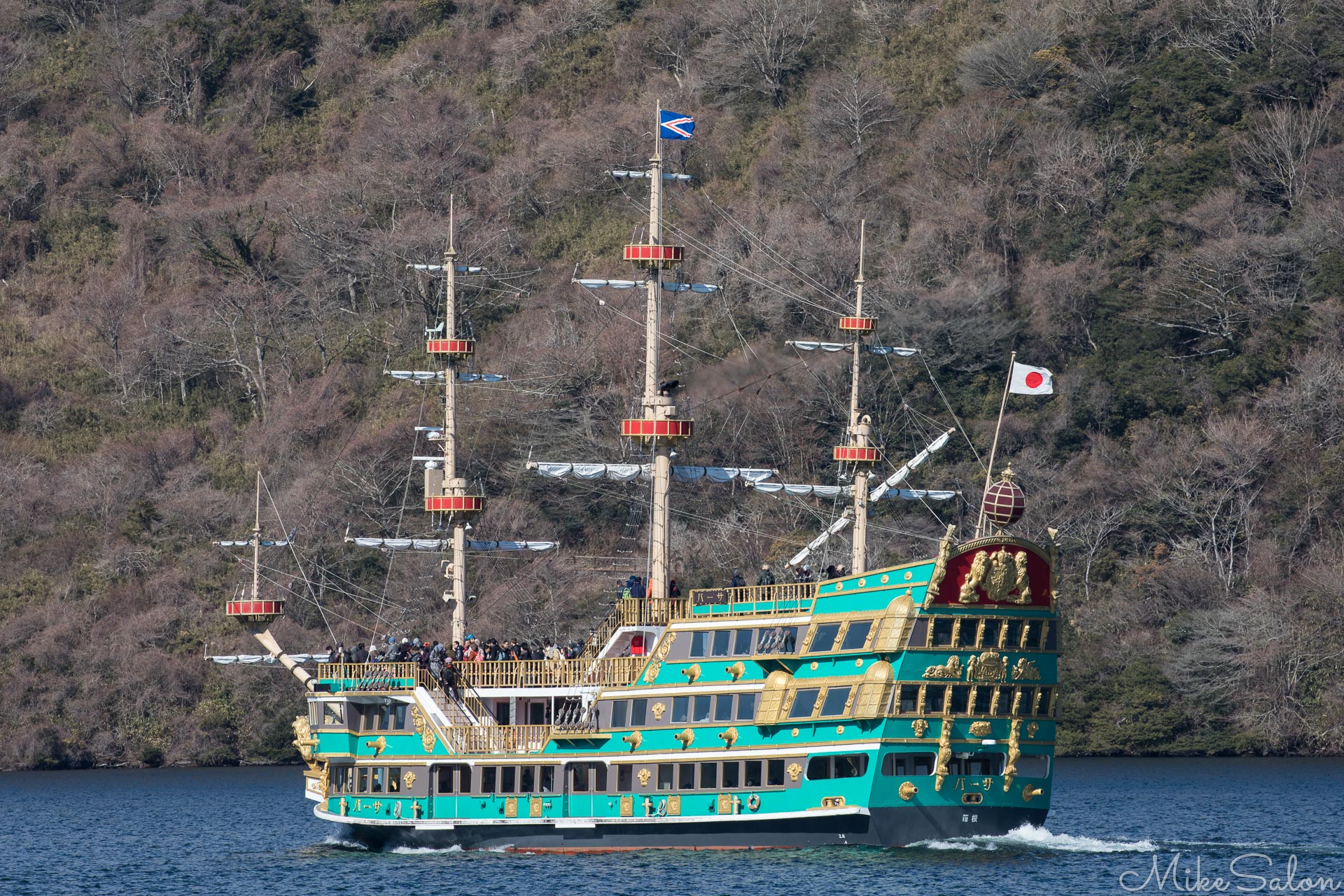 Bizarre Lake Ashi Ferry : The rather bizarre Ashinoko ferries were  packed with Chinese New Year crowds. (0D0A0968.jpg)<br>Camera: Canon EOS 5D Mark IV