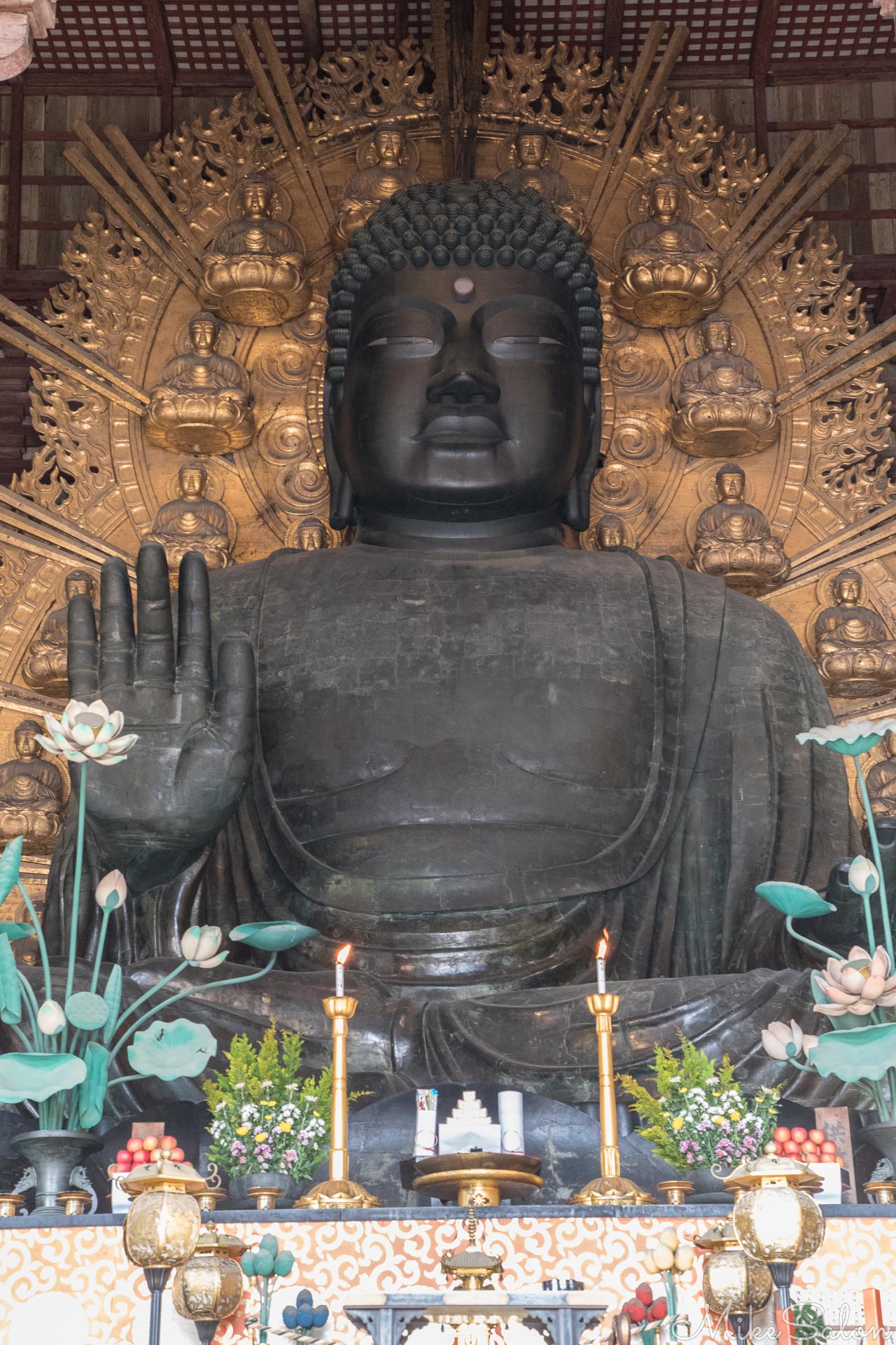 Nara's Todaiji Budda : Great bronze buddha housed in Todaiji main hall, once the world's largest wooden building. (0D0A8107.jpg)<br>Camera: Canon EOS 5D Mark IV